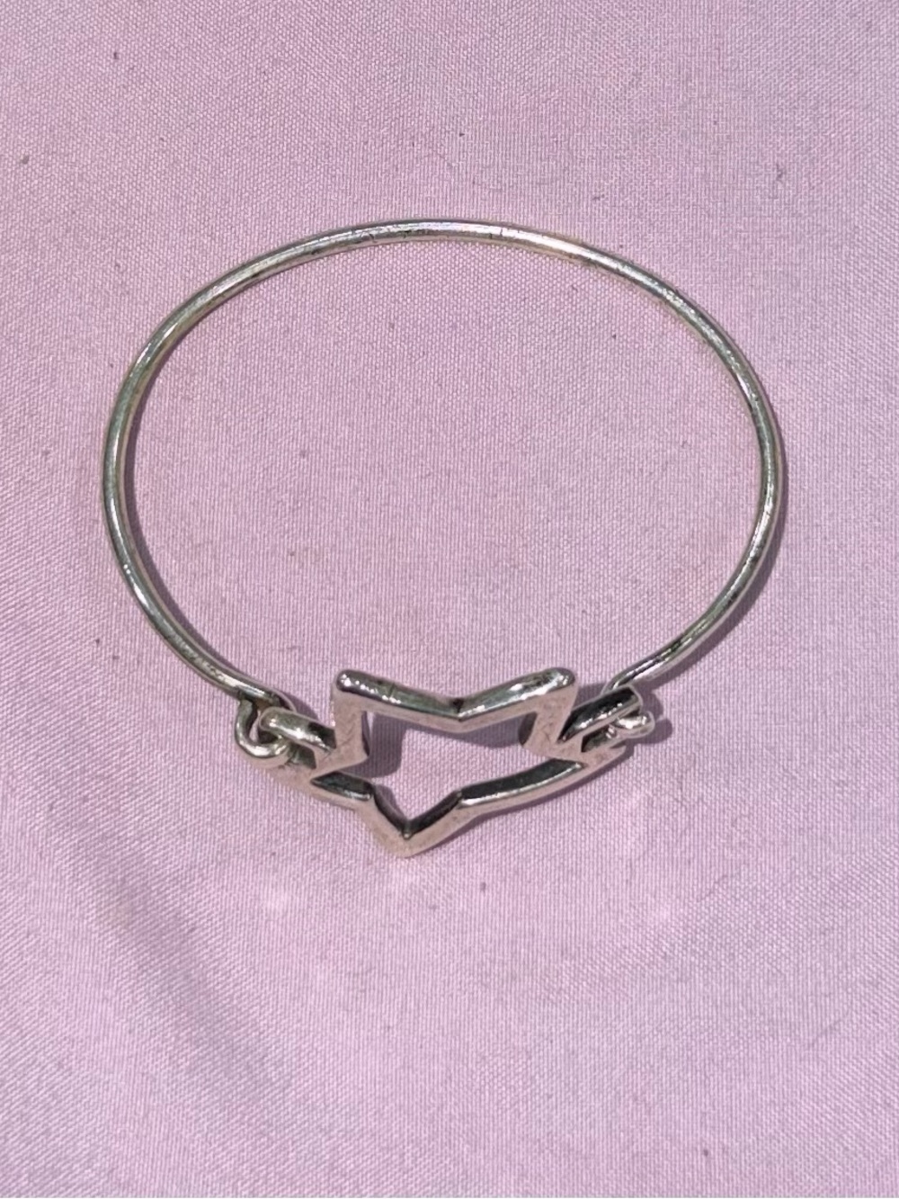 James Avery Sterling Silver Open Star Bangle Bracelet Retired 925 - Picture 3 of 4